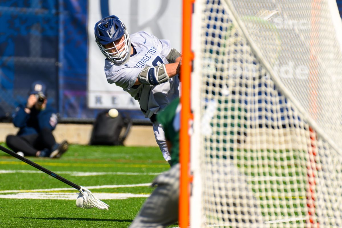 GUHoyas | Graduate attacker Graham Bundy Jr. notched a hat trick and 4 total points in the win, becoming just the fourth Hoya in program history to reach the 200-point mark.