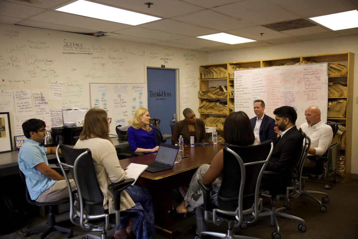 Courtesy of Vivian Mateos Zuniga/GU Politics | The Hoya sat down with the Fall 2024 GU Politics Fellows to discuss the upcoming election, primary voter issues and their discussion groups. 