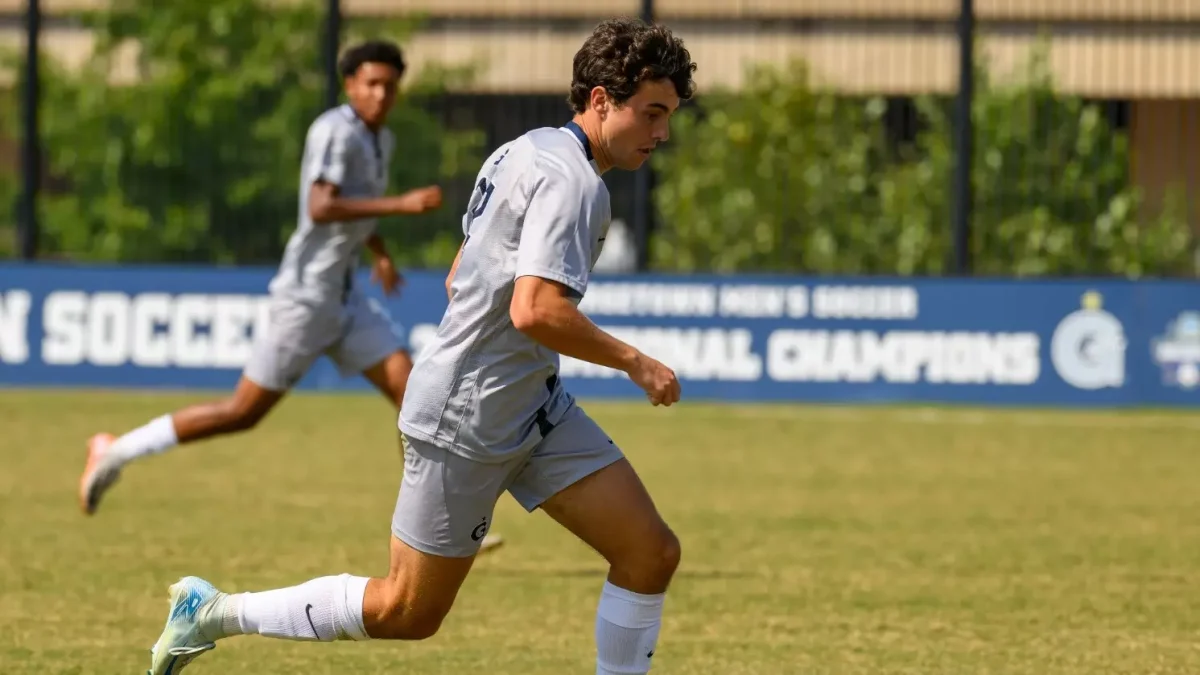 The Hoyas make an offensive run with the ball vs. the Tigers