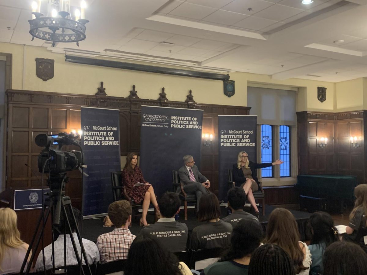 Kate Hwang/The Hoya | The McCourt School of Public Policy and School of Foreign Service (SFS) hosted a debate on ongoing foreign policy challenges to the United States on Sept. 26.