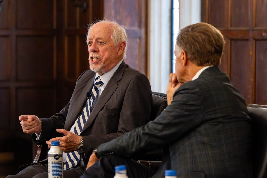 Georgetown University | Two former Tennessee governors who co-host a politics podcast, Republican Bill Haslam and Democrat Phil Breseden, addressed partisanship and political dialogue at an event Sept. 23.
