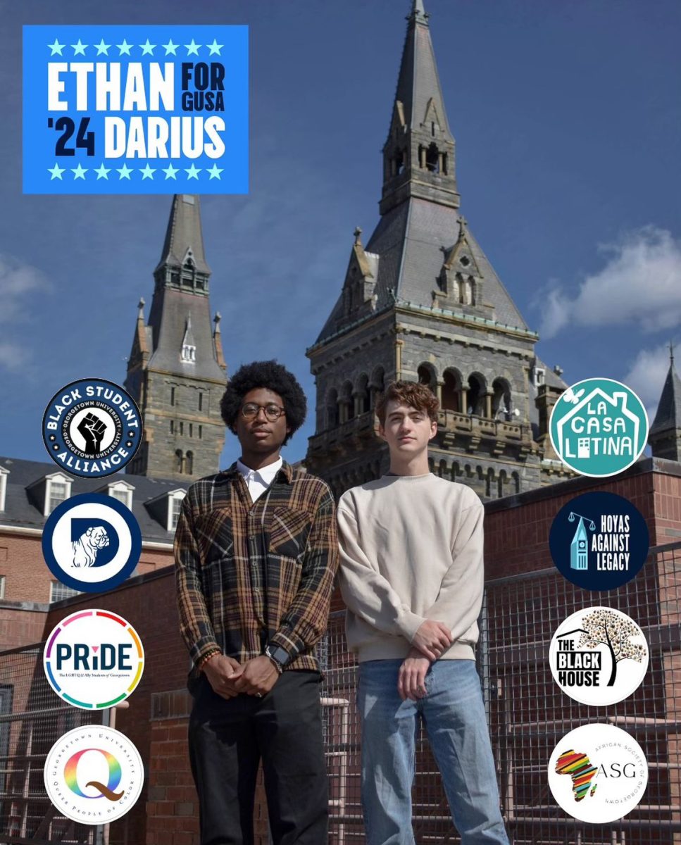 @ETHANDARIUS4GUSA/INSTAGRAM |  Ethan Henshaw (CAS '26) and Darius Wagner (CAS '27) won the GUSA executive election. 