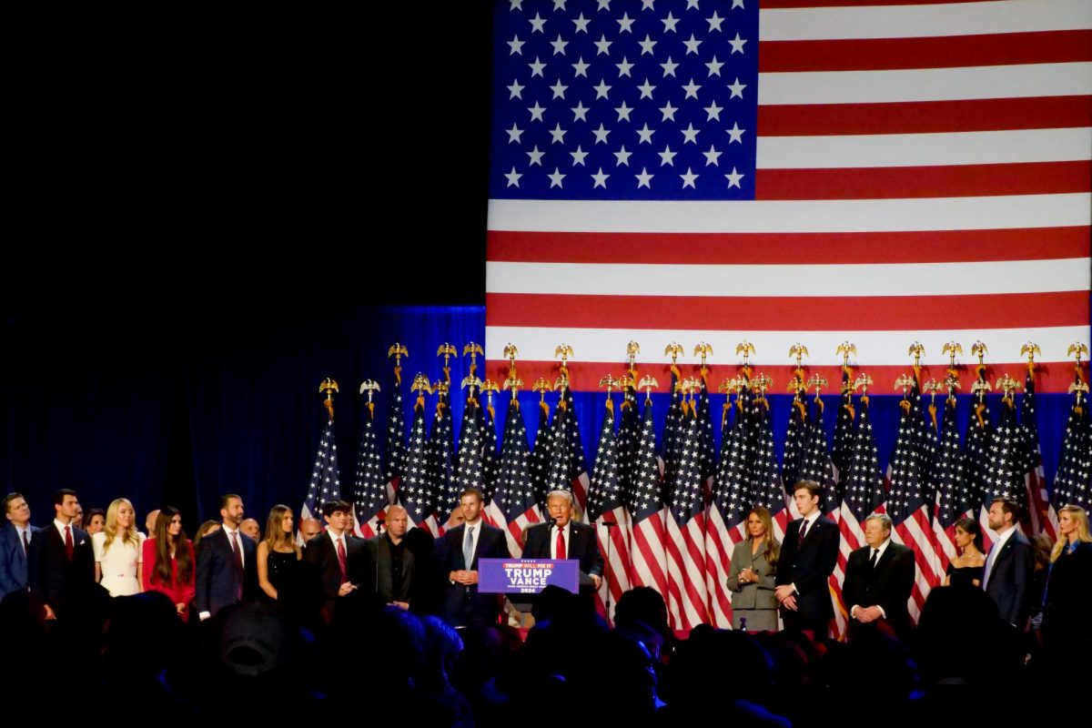 Tony Peltier/The Hoya | Republican candidate Donald Trump won the 2024 presidential election in the early hours of Nov. 6, becoming the second president to serve non-consecutive terms and the first convicted felon to serve as president