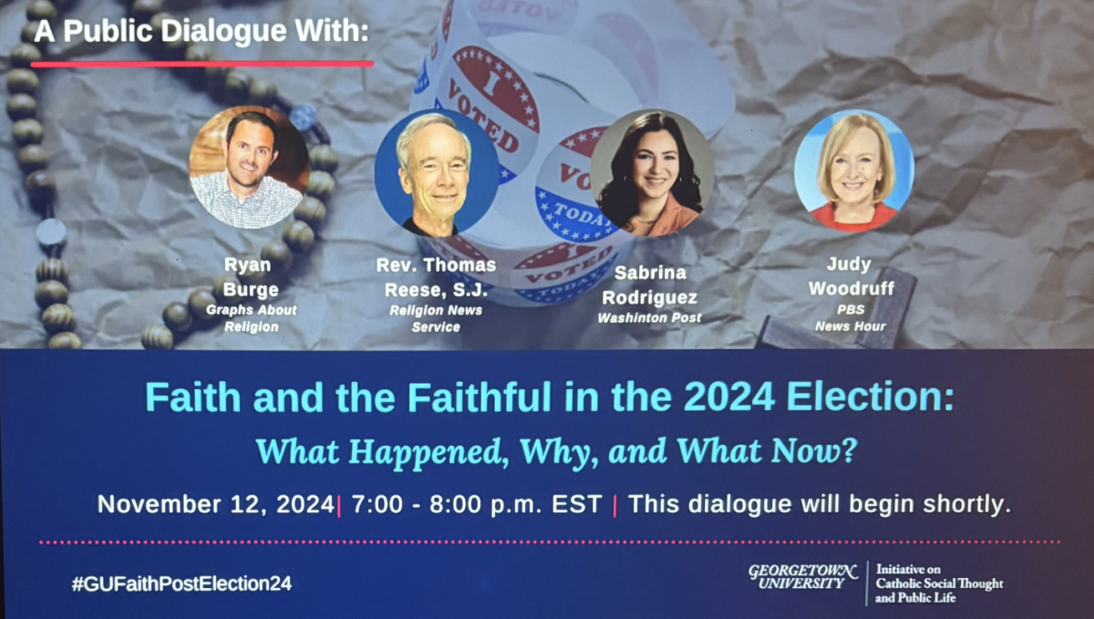 Georgetown University’s Initiative on Catholic Social Thought and Public Life, which promotes dialogue on Catholic social thought as well as national and global issues, hosted a Nov. 12 webinar focusing on how religious values and communities influenced the results and what they mean for a divided United States. 