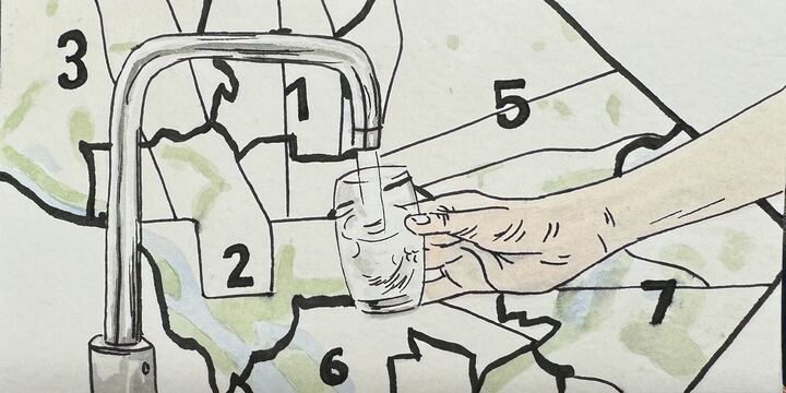 ILLUSTRATION BY: LAUREN BECK/THE HOYA | The Washington, D.C., Lead Pipe Replacement Assistance Program (LPRAP) is working to remove lead pipes on residential properties. Disproportionate exposure to lead and other environmental pollutants in communities of color underscores the continuing impact of environmental injustices.