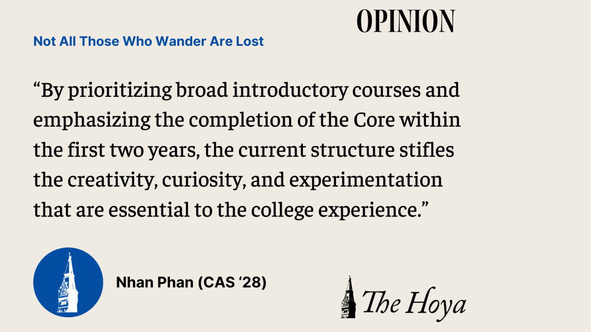 PHAN: Revise the Core Curriculum to Support Academic Exploration