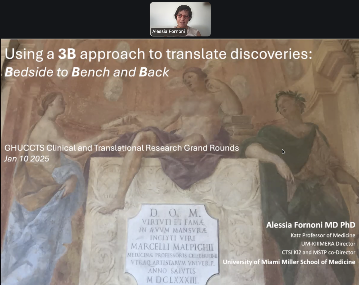 ISABEL LIU/THE HOYA | The Georgetown-Howard Universities Center for Clinical and Translational Science invited Dr. Alessia Fornoni to speak about her journey in drug development for kidney disease.