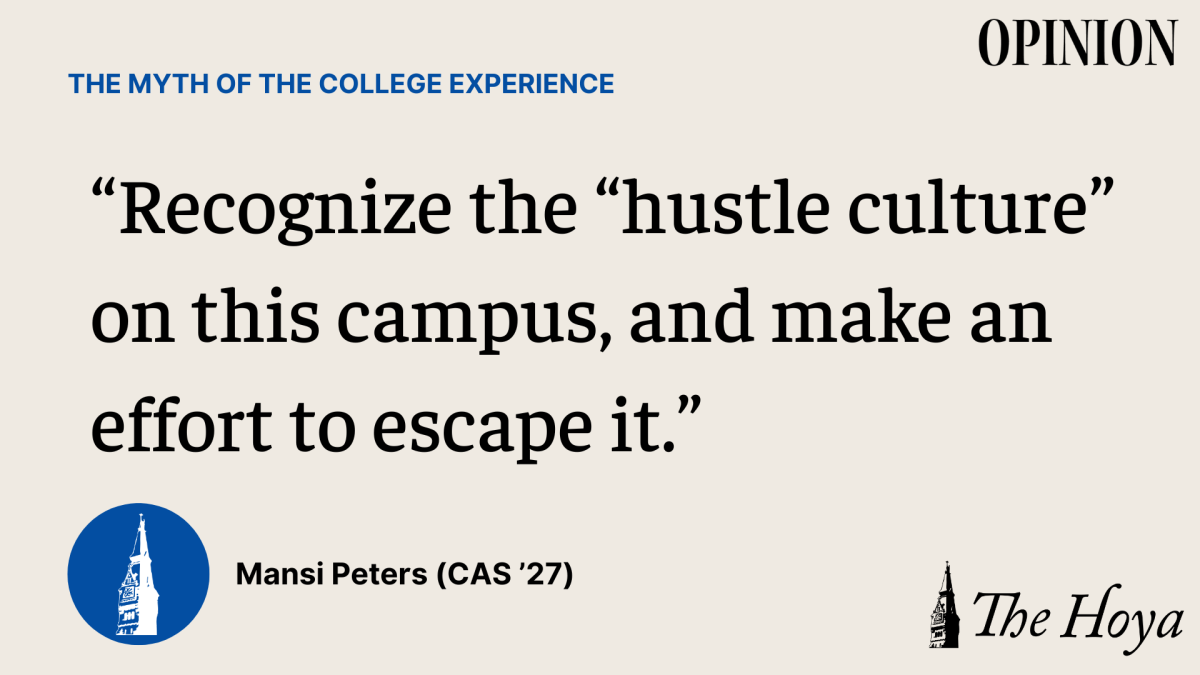 PETERS: Step Back from GU Hustle Culture