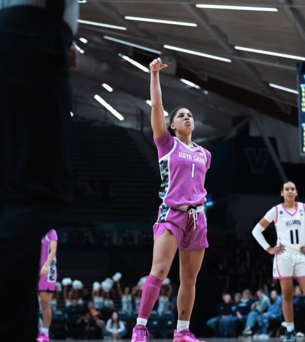 Graduate guard Kelsey Ransom once again showed her all-around dominance on the hardwood with 25 points, 10 rebounds, 4 assists and 2 steals against the Wildcats on Feb. 19. (@GeorgetownWBB/Instagram)