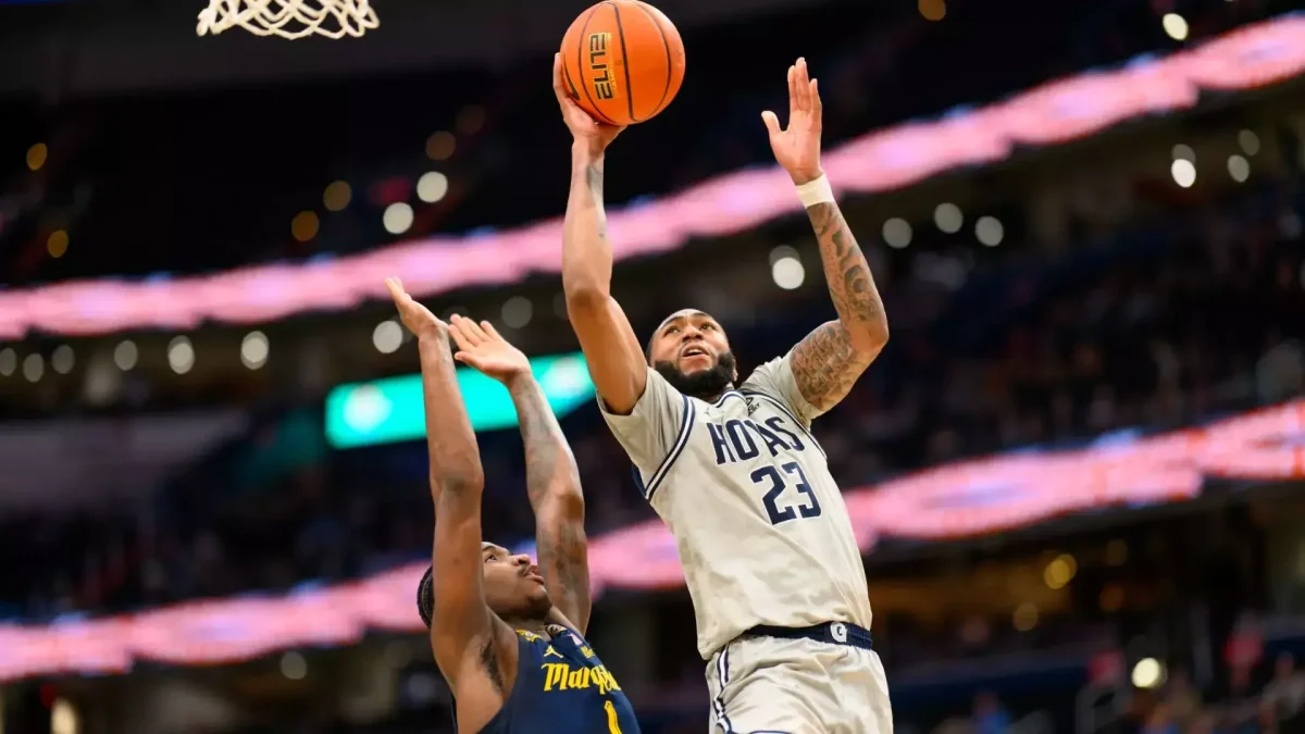 GUHoyas/Rafael Susanes | The Georgetown University men’s basketball team faltered in their physical approach to the Marquette University Golden Eagles 76-61 in a March 1 matchup.