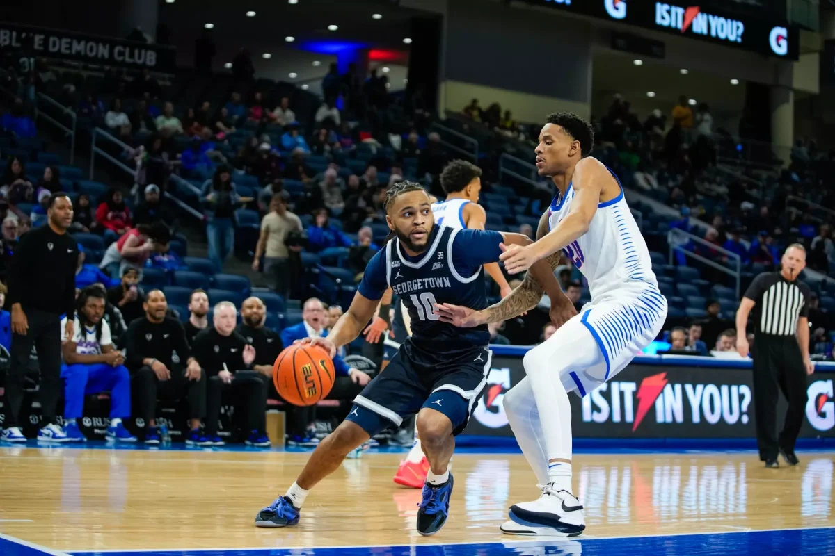 GUHoyas | The Georgetown University men’s basketball team fell to the DePaul University Blue Demons 83-77, though they will face each other again in the first round of the Big East men’s basketball tournament.