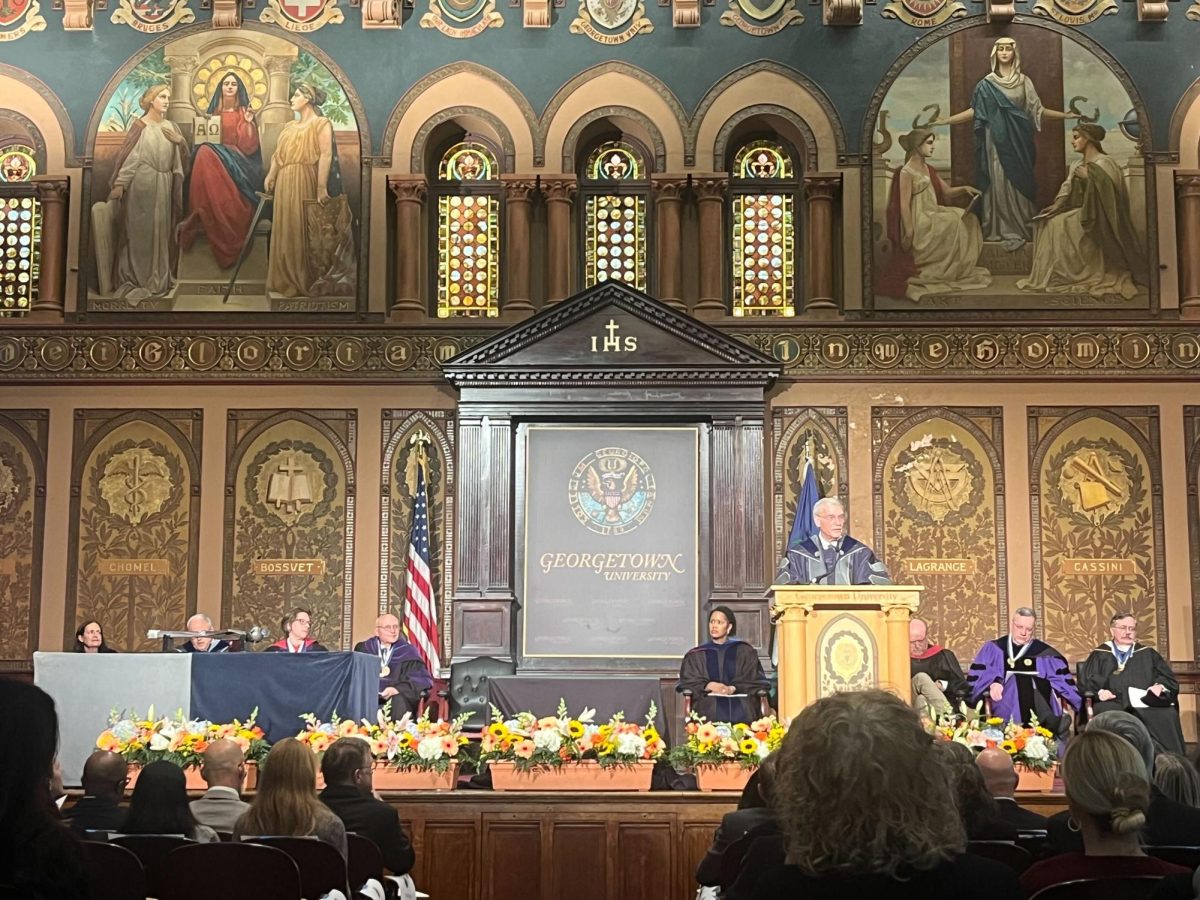 Thirty-two Georgetown University faculty members received awards during the annual spring faculty convocation April 7.