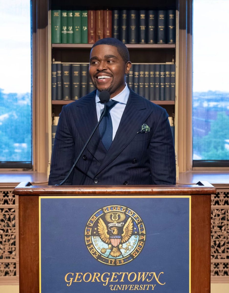 GEORGETOWN UNIVERSITY | Christopher King, dean of the School of Health, gave a talk on the role of Federally Qualified Health Centers (FQHCs) in providing health care.