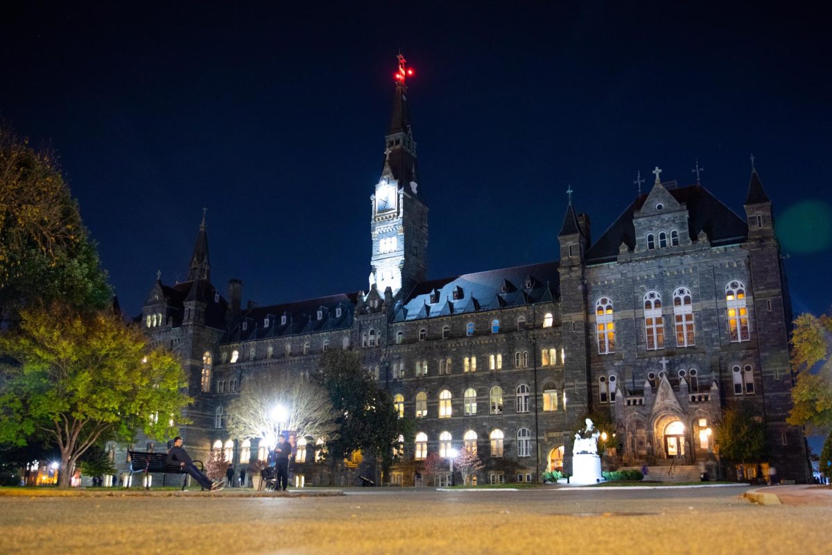 Georgetown University received an "F" grade from a free speech nonprofit, though it rose 111 spaces from last year.
