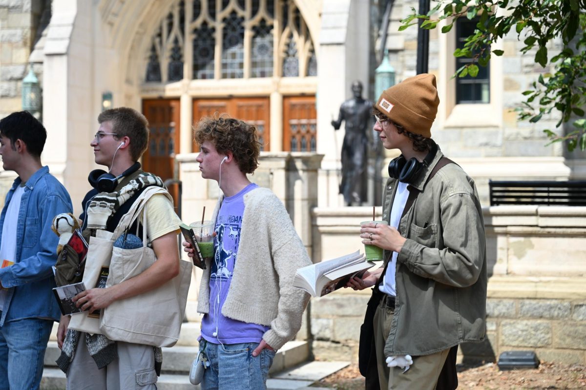 Georgetown University's "performative men" descended on Copley Lawn for a student-run contest Sept. 14, bringing feminist literature, guitars and vinyl.