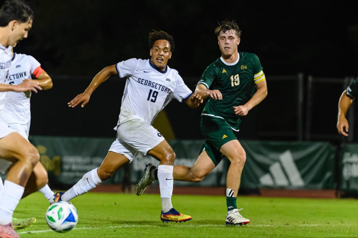 In the Sept. 23 game against No. 25 George Mason, Zengue starred again. He racked up 2 goals, including a made penalty, and an assist with five shots on goal.