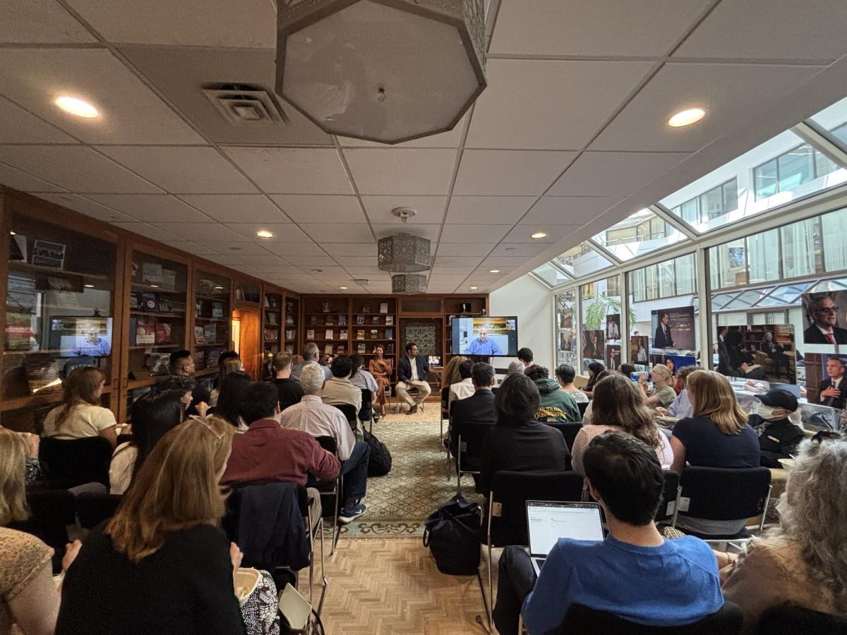 Experts discuss Israeli-Palestinian politics and U.S. policy impacts during a Center for Jewish Civilization event (Center for Jewish Civilization).