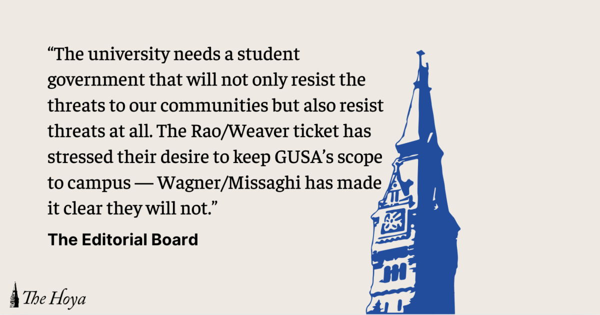 EDITORIAL: Vote Wagner/Missaghi for GUSA Executive, Recognize Strength of Other Tickets
