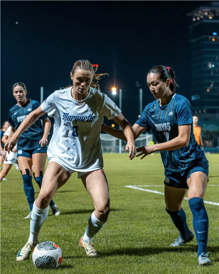 The Georgetown women's soccer team took down Marquette University 3-0 Oct. 18, marking the team's eighth consecutive Big East victory.