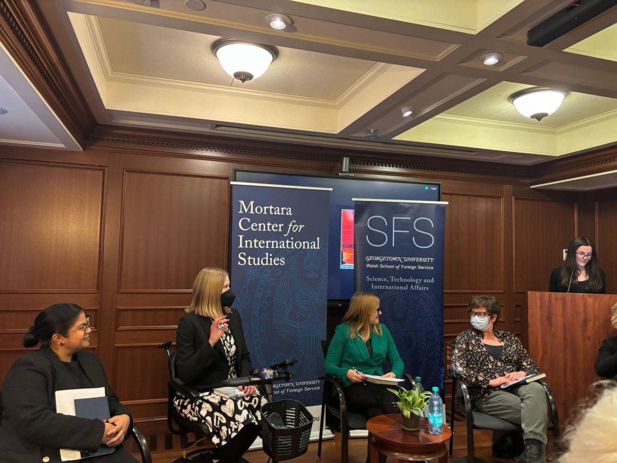 Emily Mendenhall, director of Georgetown’s Science, Technology and International Affairs program, launched her new book at a Georgetown University event on Jan. 12. 