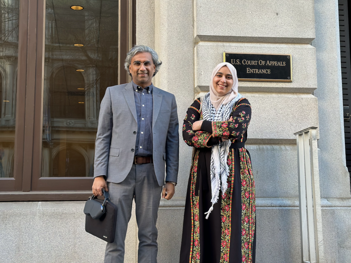 Badar Khan Suri appeared in federal appeals court March 17 to argue against the Trump administration’s attempts to redetain him.