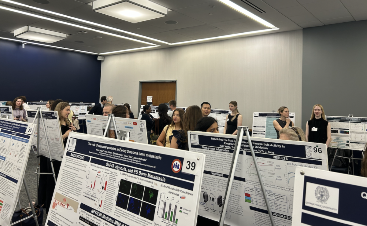 Eva Siminiceanu/The Hoya | The Undergraduate Research conference features student health and science research.